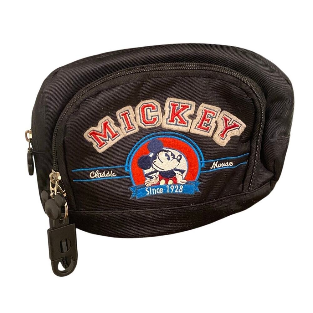 Vintage Walt Disney World Mickey Mouse Belt Bag Fanny Pack Embroidered Retro
